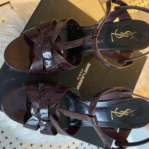 YSL Wine Tribute Patented Heels